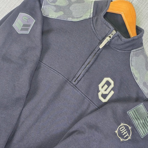 Colosseum Other - Oklahoma Sooners x Colosseum OHT Quarter Zip Pullover Mens M Camo Black Tactical